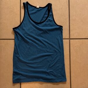 Blue Tank Top with Black Trim